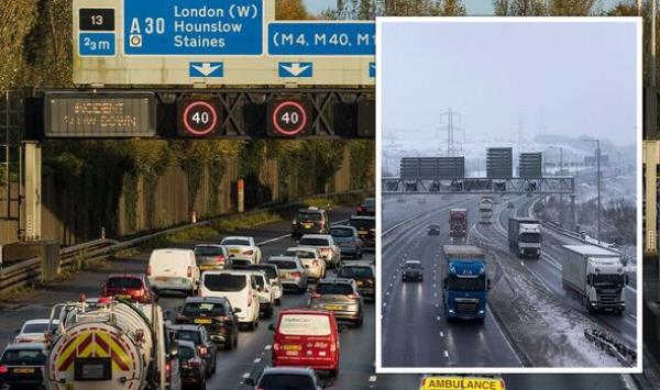 英国皇家汽车俱乐部提醒司机在圣诞节前最繁忙的交通热点地区不要出行
