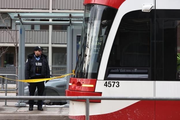A woman in her 20s has been stabbed multiple times on a Toro<em></em>nto streetcar on Tuesday, Jan. 24, 2023. A suspect was arrested and the victim taken to hospital with what police say are “life altering” injuries.